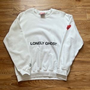 lonely ghost heart on my sleeve crewneck